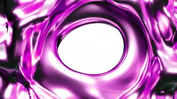 Abstrato Computador Líquido Tornar Material Roxo Sem Costura Looping Footage — Vídeo de Stock