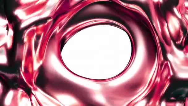 Computador Líquido Abstrato Renderizar Material Vermelho Sem Costura Looping Footage — Vídeo de Stock