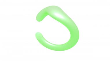 Soyut şekiller çizgi uçan animasyon 3d. 4k sorunsuz döngü yeşil ekran görüntüleri.