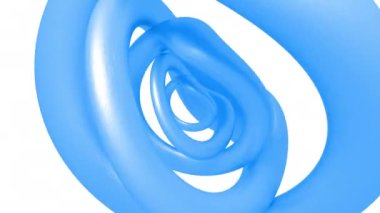 Farklı renklerde soyut 3d liquuid döner daireler. 4k render animasyon görüntüleri. Döngü. Yeşil ekran.