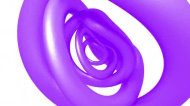 Farklı renklerde soyut 3d liquuid döner daireler. 4k render animasyon görüntüleri. Döngü. Yeşil ekran.