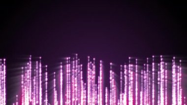 Siyah arka plan üzerinde uçan güzel glitter doku çizgileri. 4k animasyon görüntüleri.