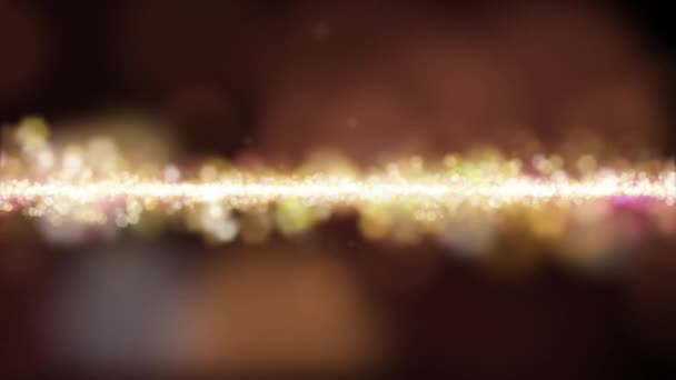 Koyu Arka Planda Soyut Glitter Doku Animasyon Altıgen Bokeh Uçan — Stok video