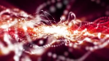 Güzel soyut dalgalar farklı renklerde Glitter doku patlama. 4k render animasyonu.