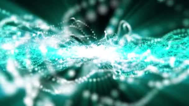 Nice Abstract Waves Glitter Texture Explosion Different Colors Render Animation — Stock Video