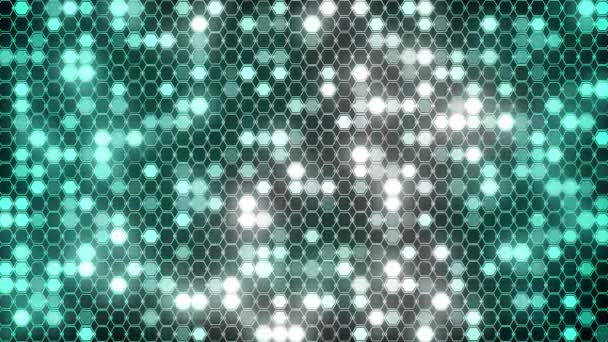 Abstraktes Set Aus Verschiedenen Hexagon Glitter Textur Animationen Shyni Glitzert — Stockvideo