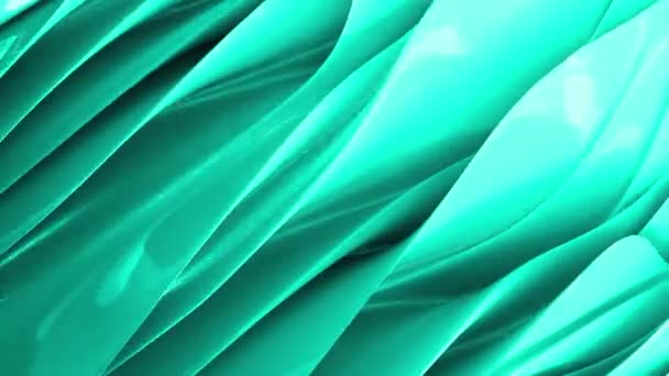 Renderizado Material Azul Líquido Animación Abstracta Backgrond Ondas Ondas Líneas — Vídeo de stock