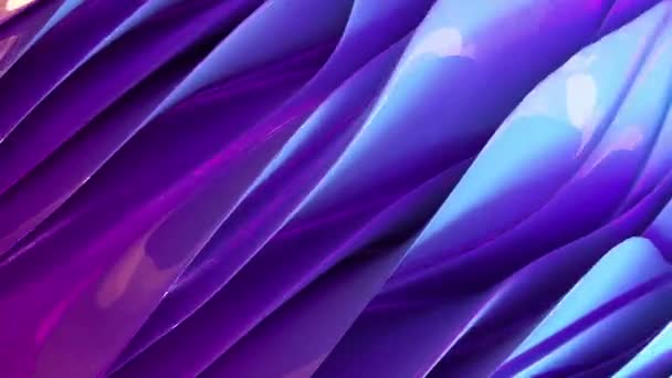 Renderizado Líquido Púrpura Azul Material Abstract Backgrond Animación Ondas Ondas — Vídeo de stock