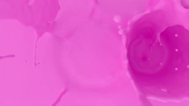 Sıvı yüzeyde üç boyutlu sıçrama animasyonu. 4k kusursuz döngü görüntüsü. 