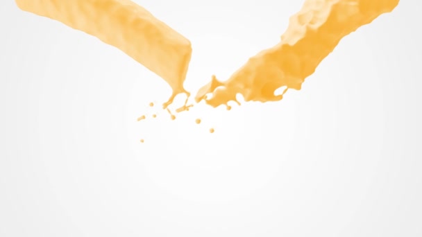 Cor Pintura Pastel Espirrando Renderizar Animação Líquidos Cosméticos Tinta Imagens — Vídeo de Stock