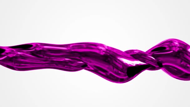 Ouro Textura Superfície Líquida Animação Objeto Líquido Roxo Violeta Formas — Vídeo de Stock