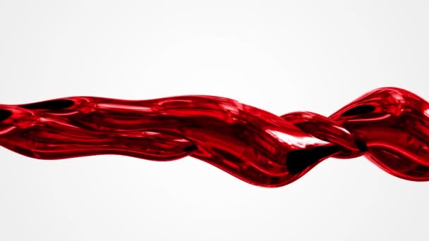 Oro Textura Superficie Líquida Animación Objeto Líquido Rojo Bucle Sin — Vídeo de stock