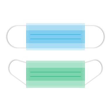 Corona virüsünü koruma maskesi. Doktor, hemşire, hasta veya sağlık hizmetleri ile ilgili kişiler için tıbbi ekipman.