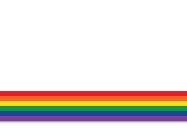 Flat rainbow on white background, vector illustration.Lgbtq color of gay,lesbian,bisexual,homosexual,transsexual concept.Rainbow sign of lgbt symbol template for pride month. clipart
