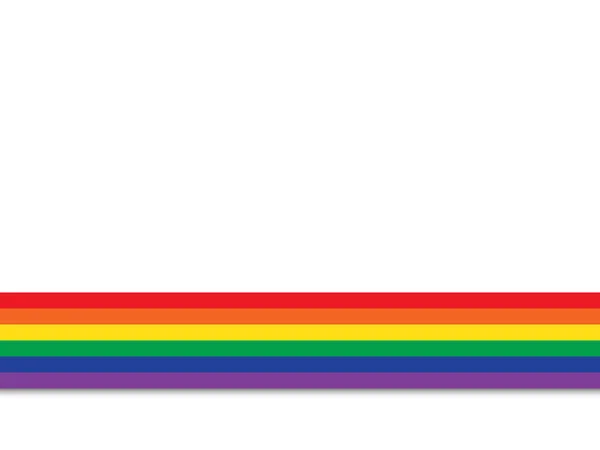 Beyaz Arkaplanda Düz Gökkuşağı Vektör Illüstrasyonu Lgbtq Gay Lezbiyen Biseksüel — Stok Vektör