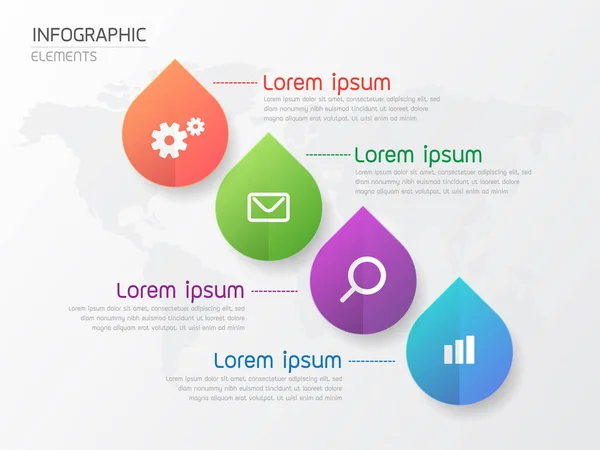 Set Elements Steps Options Milestone Processes Workflow Business Data Visualization — Stock Vector