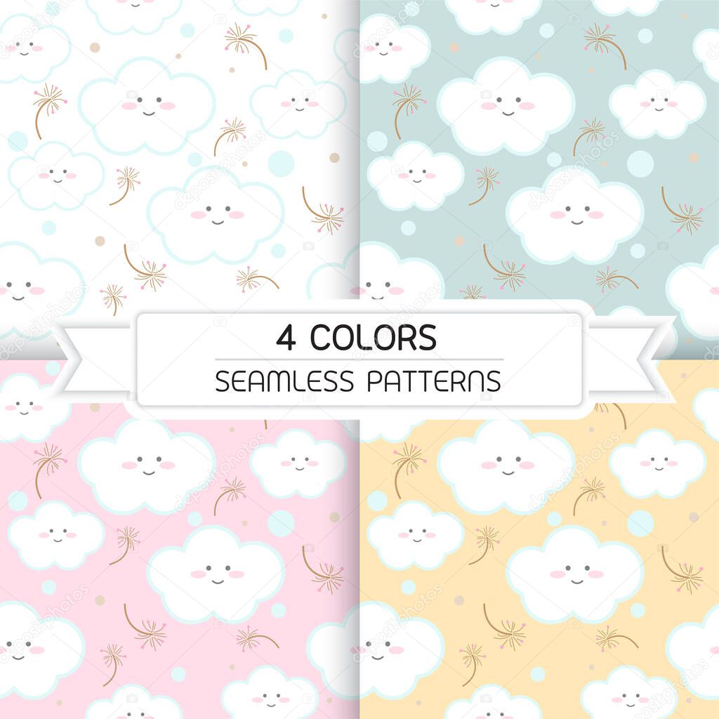 Clouds seamless pattern background
