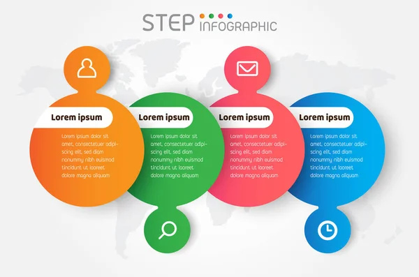 Data Infographic Element Steps Options Milestone Processes Workflow Business Data — Stock Vector