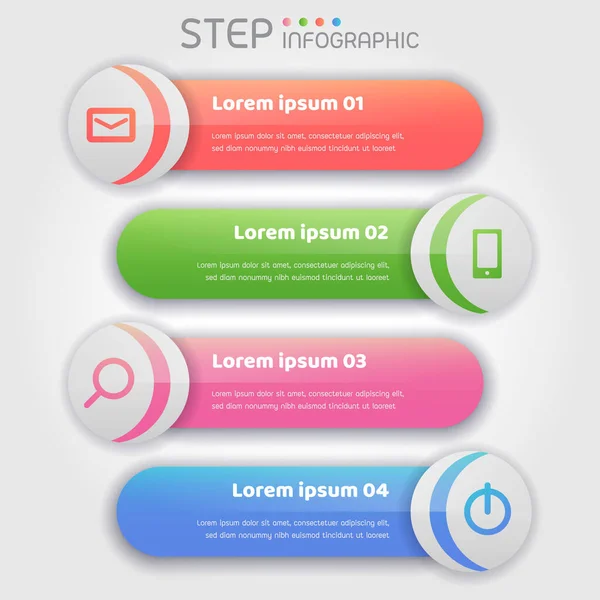 Geometric Shape Elements Steps Options Milestone Processes Workflow Business Data — Stock Vector