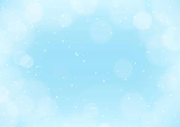 Absztrakt Puha Fényes Kék Színű Háttér Vektor Illusztráció Havazás Téli — Stock Vector
