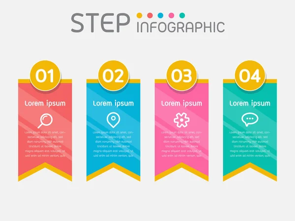 Infographic Elements Steps Options Milestone Processes Workflow Business Data Visualization — Stock Vector