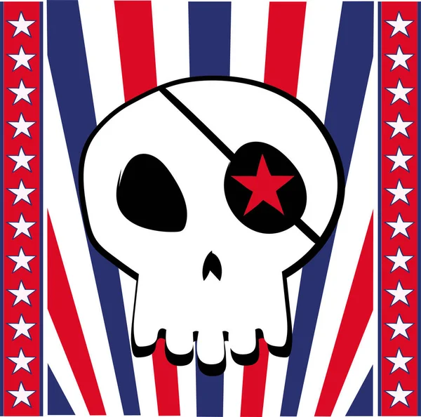 Crânio Halloween Bandeira Dos Estados Confederados América Cabeça Esqueleto Desenhos — Vetor de Stock