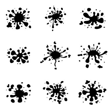 Beyaz arka plan üzerinde siyah lekeleri ayarla