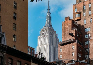 Güneşli bir günde Empire State 'in güzel manzarası
