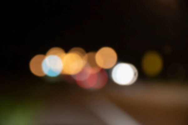 Abstract background blurred bokeh light at night