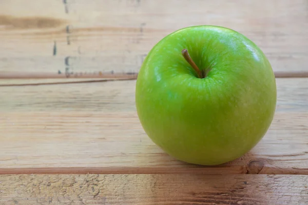 Fresh Green Apple Place Wooden Table — Stock Photo, Image