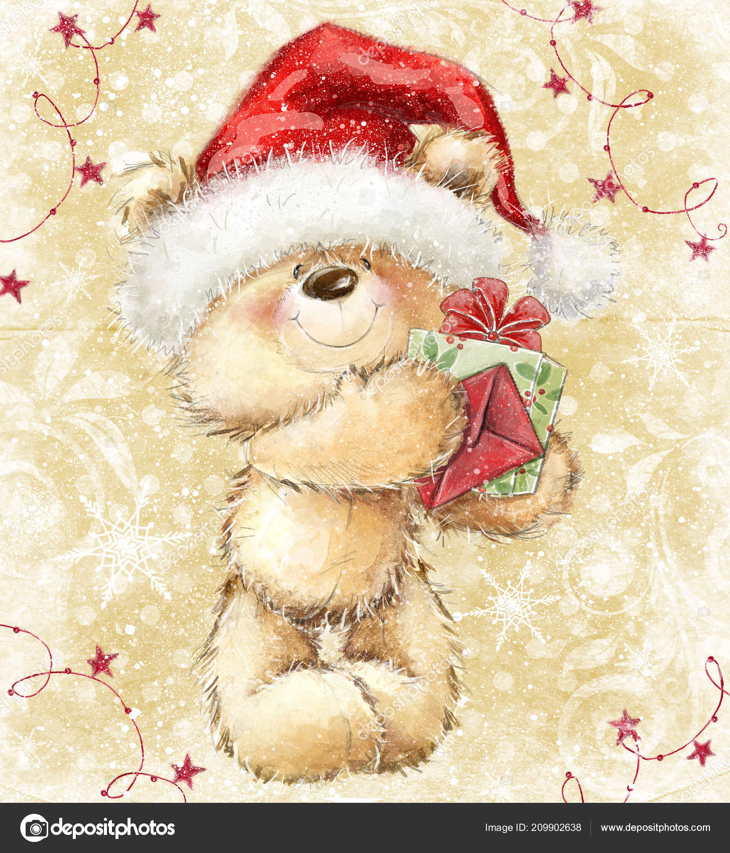 merry christmas teddy bear