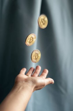 eline düşen altın sikke bitcoin