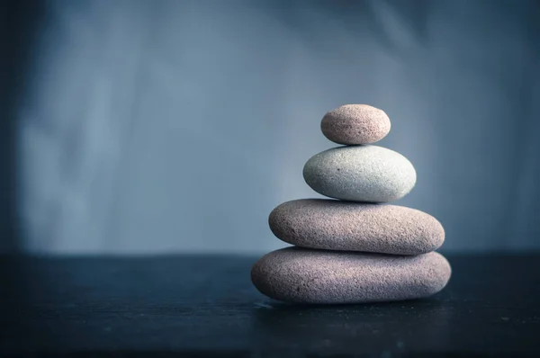 Zen Stenen Piramide Een Symbool Van Stabiliteit Evenwicht — Stockfoto