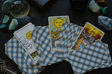 predicting the future of mystifying divination on tarot cards clipart