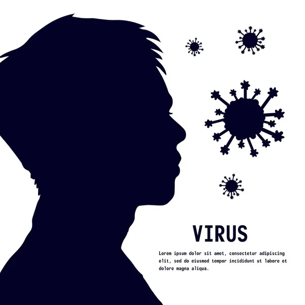 Virus Cina Ilustrasi Virus Wuhan Corona Ilustrasi Medis Dengan Mikroba - Stok Vektor