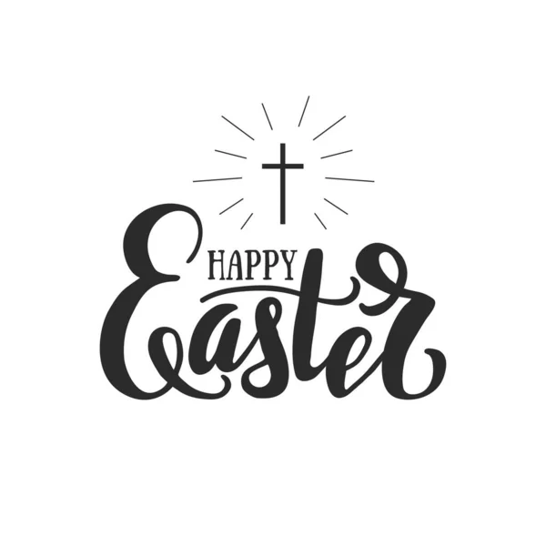 Boldog Húsvéti Kézrajzolást Üdvözlőkártya Grafikai Eleme — Stock Vector
