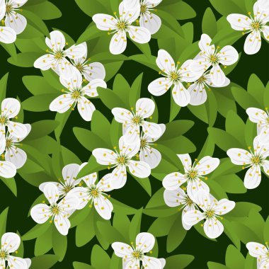 Vektör çiçeği, yeşil arka planda bahar çiçeği. Davetiye, afiş, kart, poster, el ilanı için tasarım 