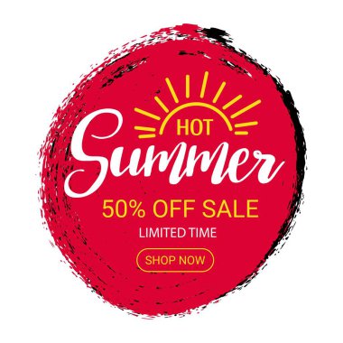 Yaz indirimi afiş şablonu tasarımı. Dükkan ve pazar için bayrak teklif et