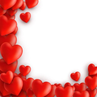 Kalpli arka plan. Sevgililer Günü 'nde tebrik kartı çizimi