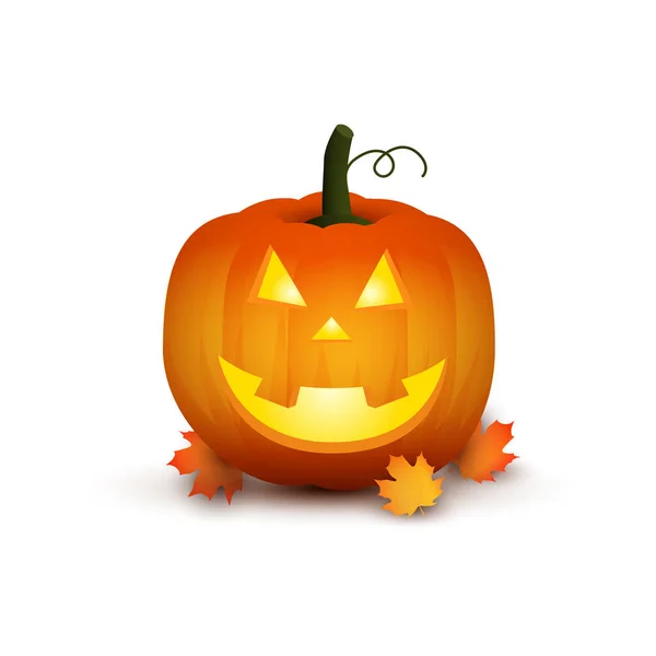 Słodka Dynia Ilustracja Kreskówki Halloween Dzień Dziękczynienia — Wektor stockowy