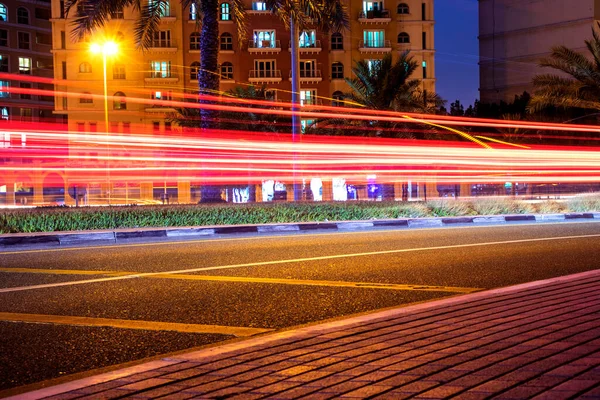 Night Traffic City Light Trails Cars Stock Image