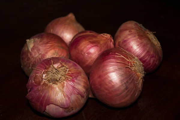 Colpo Primo Piano Cipolle Rosse — Foto Stock