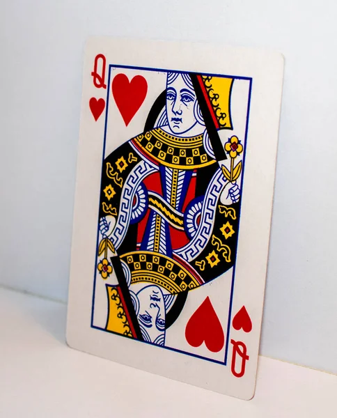 Playing Cards Queen Hearts — Stock Photo, Image