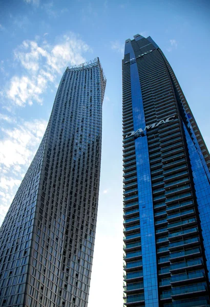 Cayan Damac Towers Dubai Marina Area Evening Hour — Stock Photo, Image