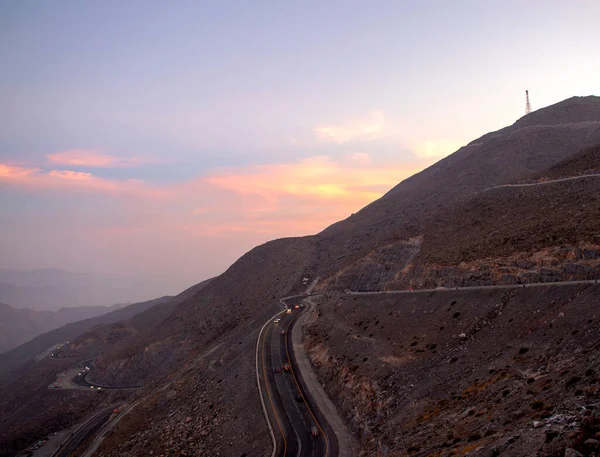 Blick Vom Jebael Jais Berg Auf Das Emirat Ras Khaimah — Stockfoto