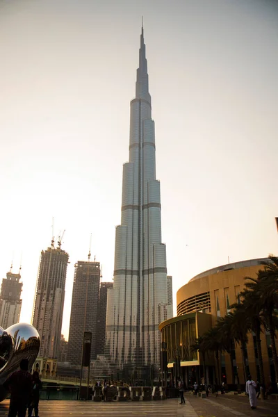 Edificio Más Alto Del Mundo Burj Khalifa Aire Libre — Foto de Stock