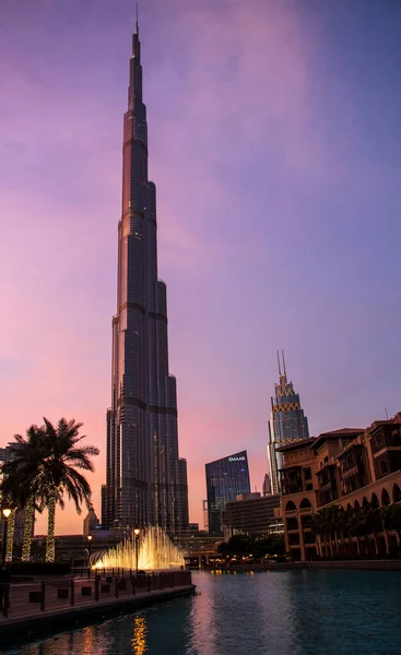 Este Edificio Más Alto Del Mundo Burj Khalifa Centro Dubai — Foto de Stock