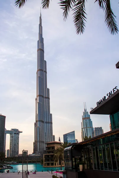 Este Edificio Más Alto Del Mundo Burj Khalifa Centro Dubai — Foto de Stock