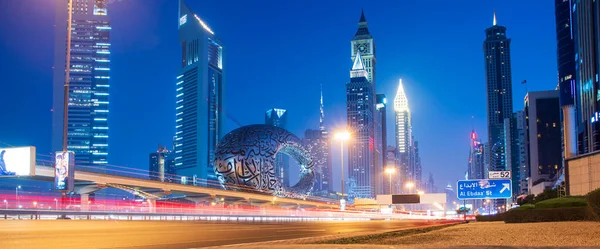 Birleşik Arap Emirlikleri Nin Ana Yolu Shekh Zayed Yolu Dubai — Stok fotoğraf