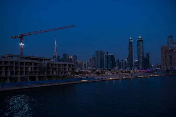Vista Del Horizonte Ciudad Dubái Dubai Water Canal Distrito Business — Foto de Stock
